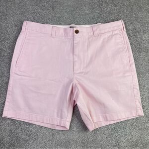 J. Crew Flex Chino Shorts Men’s 36 Pink Flat Front 7” Inseam Preppy